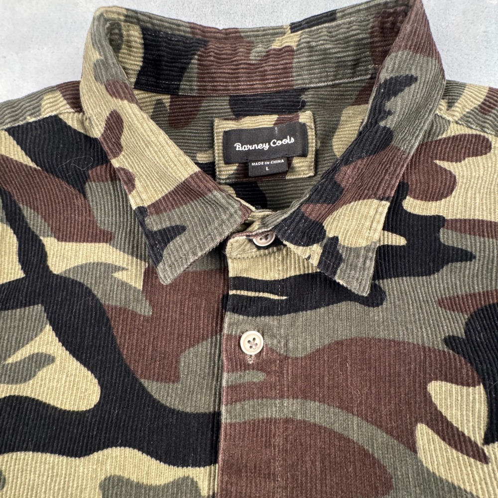 Barney Cools Heritage Long Sleeve Shirt Camo Corduroy Men's 309-CR3 Size Large - Picture 4 of 16